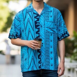 Missing Polynesia aloha shirt, XL